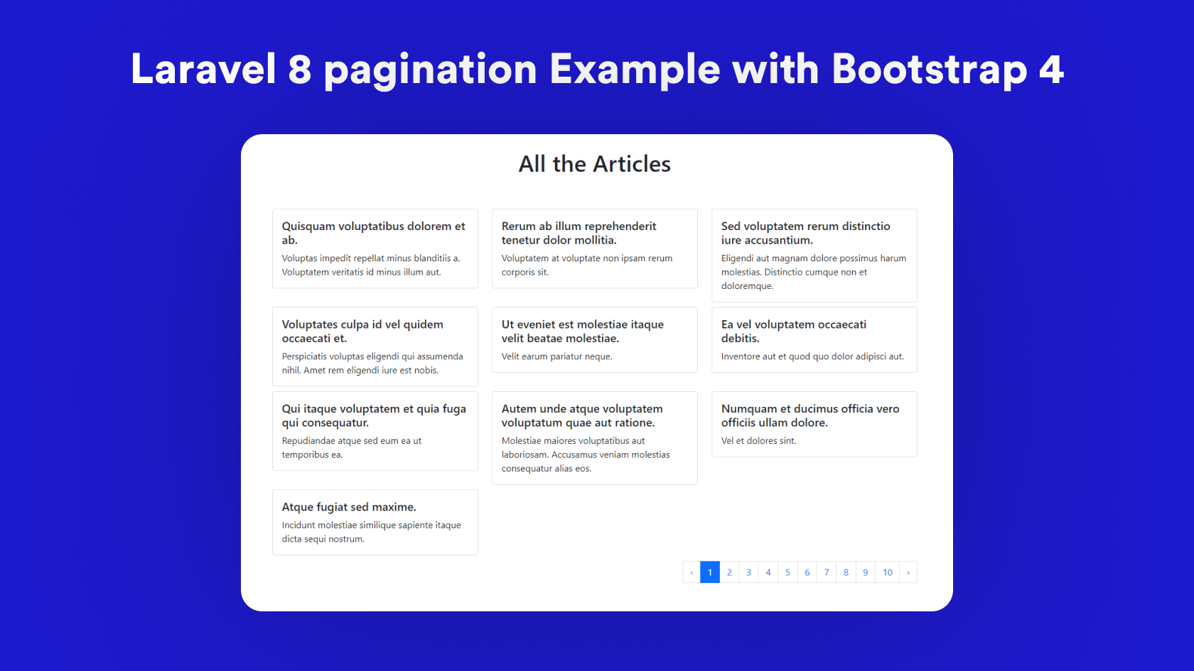 Laravel 10 pagination Example with Bootstrap 5
