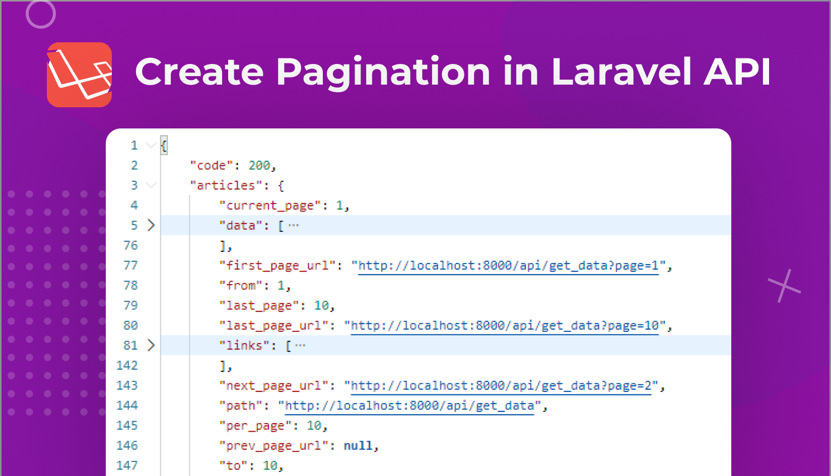 Create Pagination in Laravel API without third-party plugins