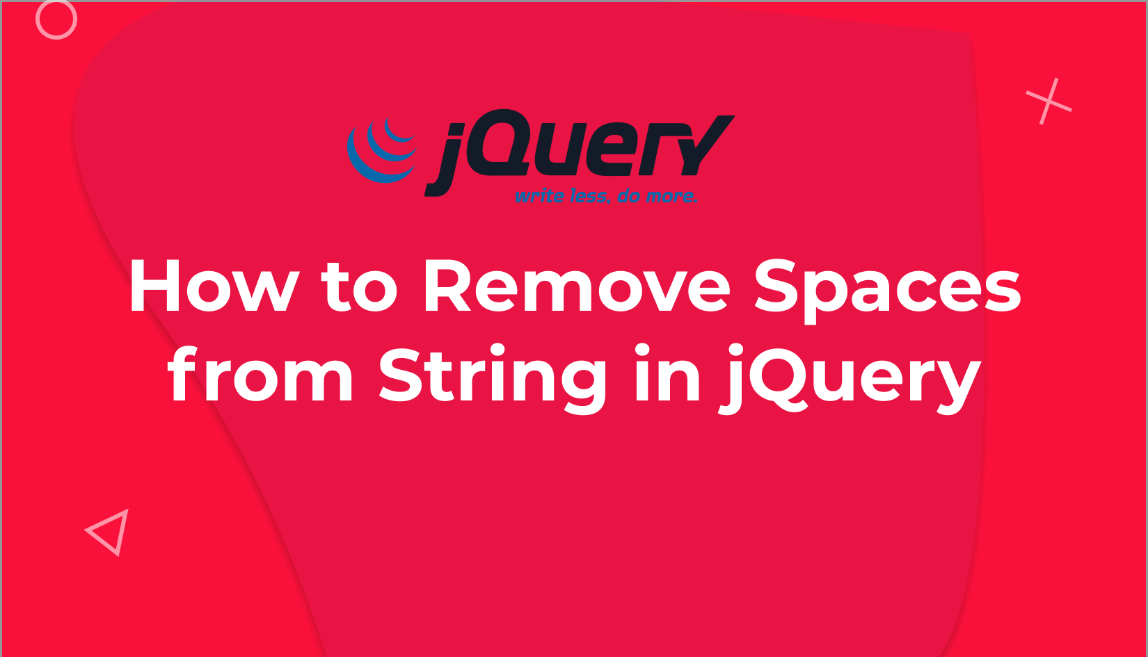 How to Remove Spaces from String in jQuery